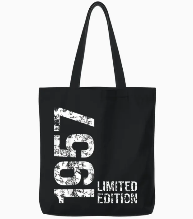 69 Geburtstag Männer 1957 Tote Bags in Black