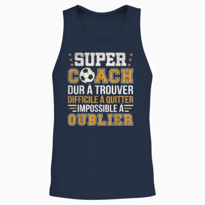 Super Coach Football Gift Coach Football End Season Unisex Tank Top - Navy