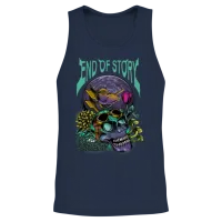 The End Ofstory Unisex Tank Top - Navy – 2