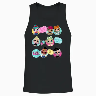 L.o.l. Surprise! Retro Club Aufgeregt, Doch Nicht? Unbox Me! T-Shirt, Blue Unisex Tank Top - Black