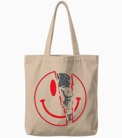 Confused Smile I'm Broken Invisible Illness I'm Ok Broken Tote Bags - Natural