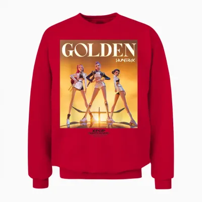 Kpop Demon Hunters Huntrix Golden Unisex Sweatshirt - Red