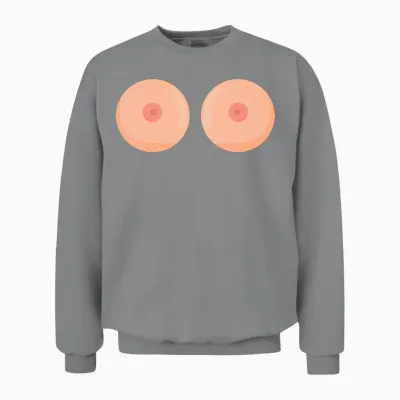 Boobs Tits Melons Funny Unisex Sweatshirt - Sport Grey