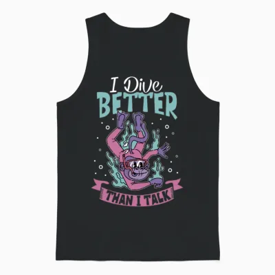 Scuba Diver Scuba Diving Gift Idea Unisex Tank Top - Black