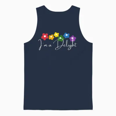 I'm a Delight Funny Unisex Tank Top - Navy