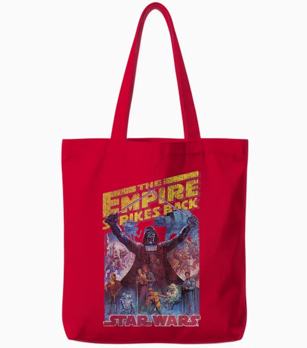 Star Wars Empire Strikes Back Retro Tote Bags in Red