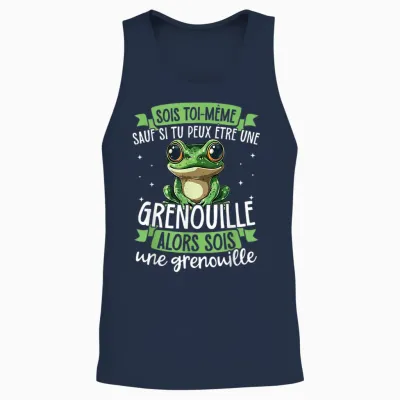 Be Yourself Unless You Can Be a Frog Unisex Tank Top - Navy