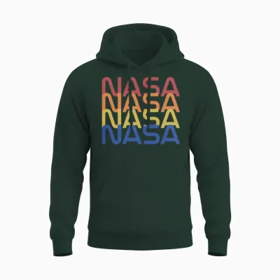 Nasa Retro Unisex Hoodie - Forest