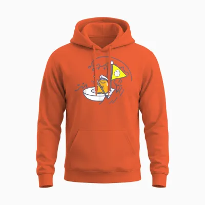 Gudetama the Lazy Egg Sail Away Unisex Hoodie - Orange