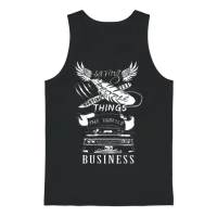 Supernatural - Saving People Hunting Things Unisex Tank Top - Black – 1