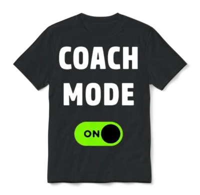 Coach Mode on Funny Coach Gift Sport Unisex T-Shirt - Black