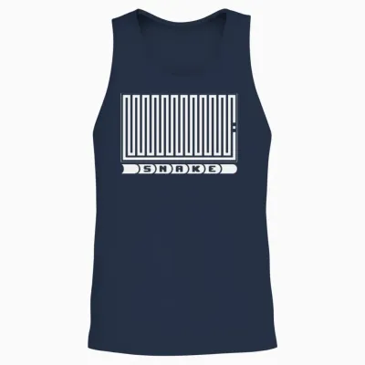 Snake - Retro Game Unisex Tank Top - Navy