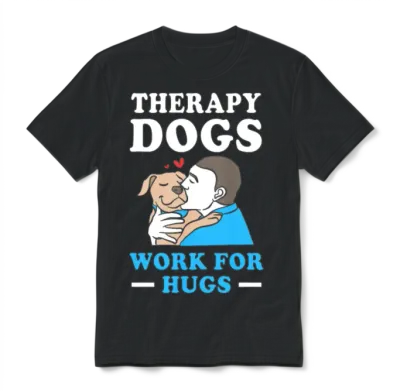 Therapy Dog Pet Therapist Dogs Unisex T-Shirt - Black