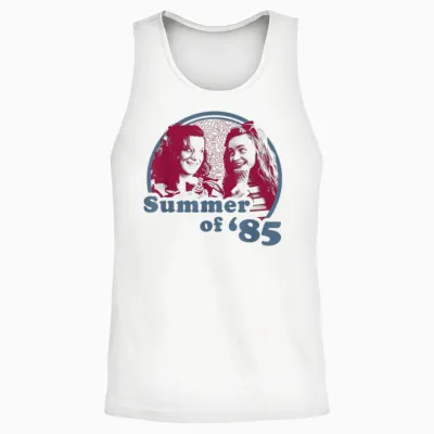 Stranger Things Summer of '85 Eleven and Max Unisex Tank Top - White