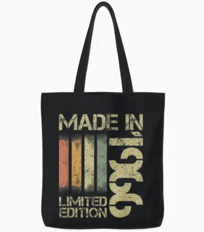 1966 Vintage Geburtstag Retro Vintage Männer Frauen Geschenk Tote Bags - Black
