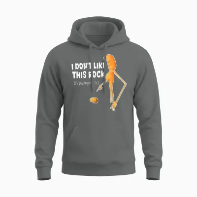 Funny Marcus the Worm Meme I Don't Like This Rock Unisex Hoodie - Graphite Heather