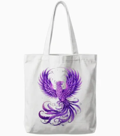 Phoenix Bird Mythischer Vogel Verjüngung Vogel Tote Bags - White