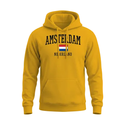 Amsterdam Netherlands Unisex Hoodie - Gold