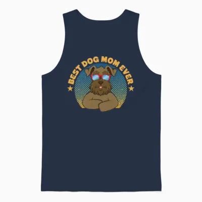 Best Dog Mom Ever Miniature Schnauzer Unisex Tank Top - Navy