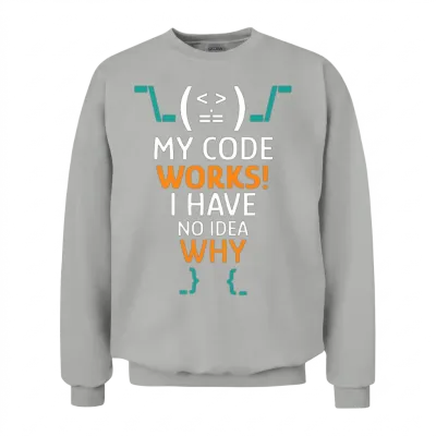 Funny Coder Programmer Computer Nerd Funny Unisex Sweatshirt - Ash