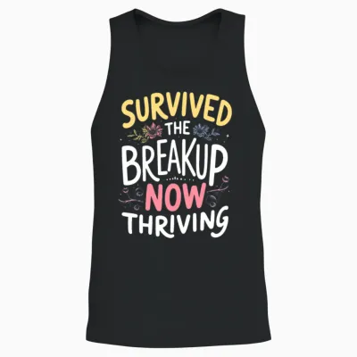 Breakup Empowerment Self-Love Fresh Starts Unisex Tank Top - Black