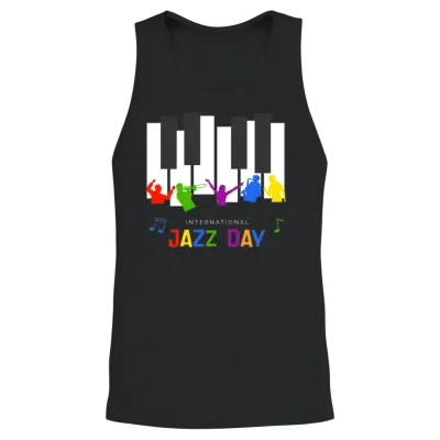 Jazz Music Improvisation Festival Unisex Tank Top - Black