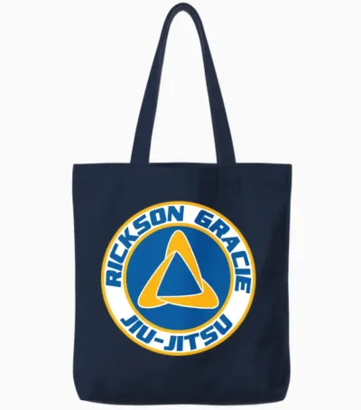 Rickson Gracie Jiu-Jitsu Tote Bags - Navy