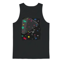 Climbing Boulder Wall Rock Climber Bouldering Unisex Tank Top - Black – 1