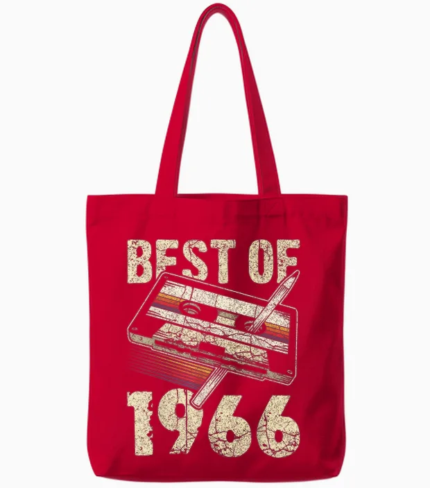 Best of 1966, Audio Kassette, 60. Geburtstag, 60 Jahre Alt Tote Bags in Red