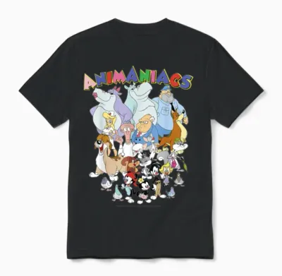 Animaniacs Group Shot Logo Christmas Present Birth Unisex T-Shirt - Black