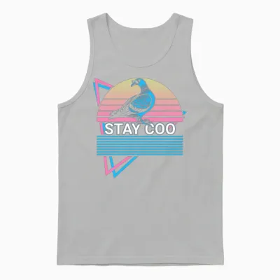 Pigeon Retro Unisex Tank Top - Ash