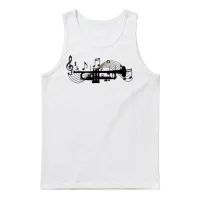 Trumpet Unisex Tank Top - White – 1