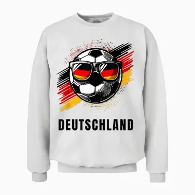 Fussball Sonnenbrille Flagge Fussball Deutschland Unisex Sweatshirt - White