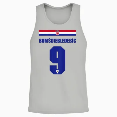 Kroatien Sauf-Trikot Party Trikot Unisex Tank Top - Ash