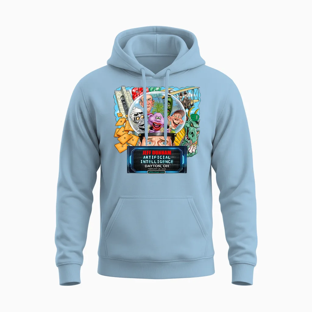 Jeff Dunham Dayton, Oh (2026) Unisex Hoodie in Light Blue