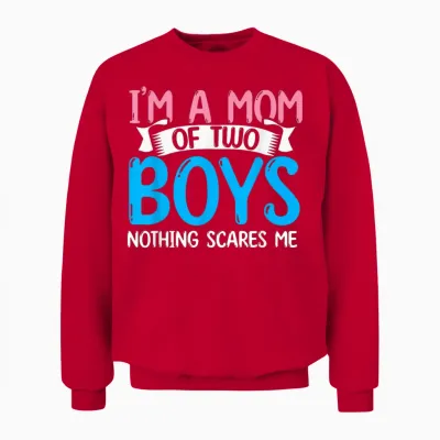 Mutter Familien Mama Sohn Junge Muttertag Lustiges Mama Unisex Sweatshirt - Red