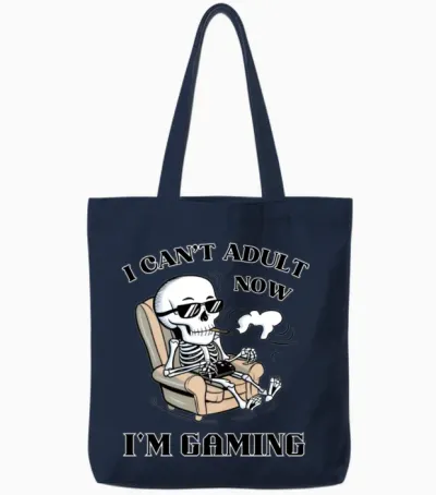 I Can T Adult Now,i'm Gaming Tote Bags - Navy