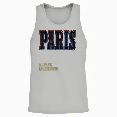 Paris Unisex Tank Top - Ash