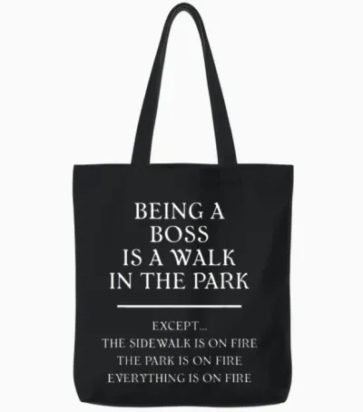 Funny Manager's Day, Manager's Birthday, or Manage Tote Bags - Black