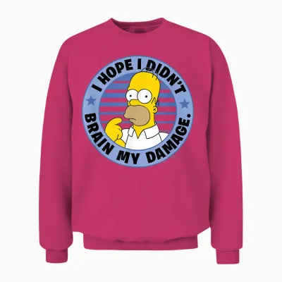 The Simpsons Homer I Hope I Didn't Brain My Damage Unisex Sweatshirt - Heliconia