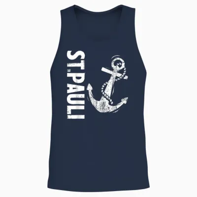 St Pauli Hamburg Paulianer St. Pauli T-Shirt, Black Unisex Tank Top - Navy