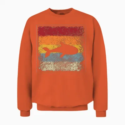 Fish Retro Unisex Sweatshirt - Orange