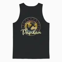 Papitän Vatertag Bester Papa Anker Norden Kapitän Unisex Tank Top in Black - 1