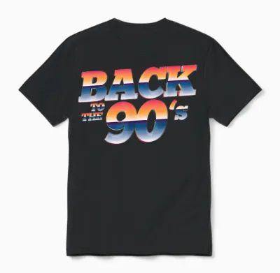 90er Jahre Outfit | Back to the 90s Retro Party Karneval Unisex T-Shirt - Black