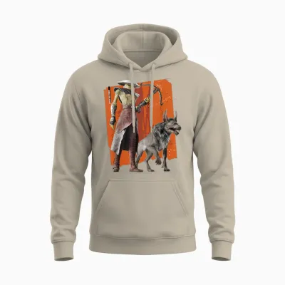Star Wars the Mandalorian and Grogu Movie Embo and Keibu Unisex Hoodie - Sand