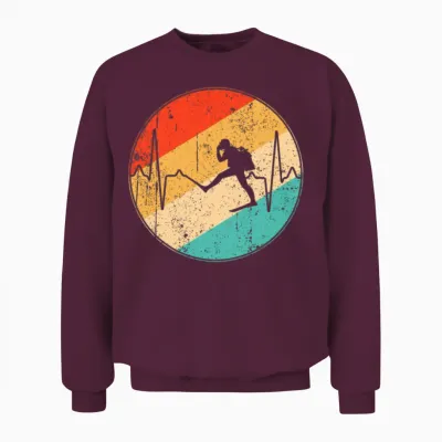 Dive Retro Heartbeat Unisex Sweatshirt - Maroon