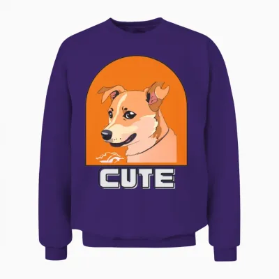 Cute Dog Unisex Sweatshirt - Purple