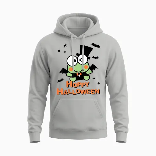 Keroppi Hoppy Halloween Unisex Hoodie - Ash