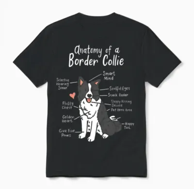 Border Collie Unisex T-Shirt - Black