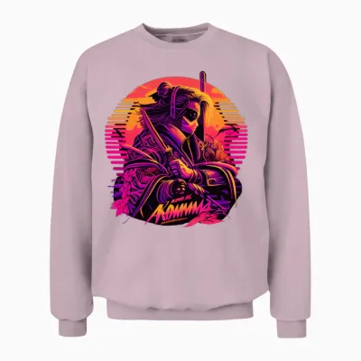 Samouraï Unisex Sweatshirt - Light Pink
